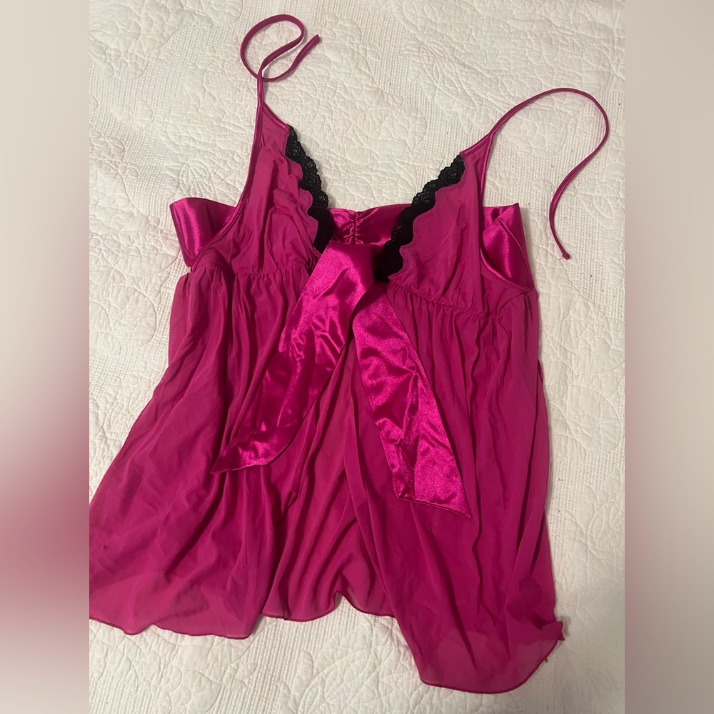 Pink Satin and Lace Camisole